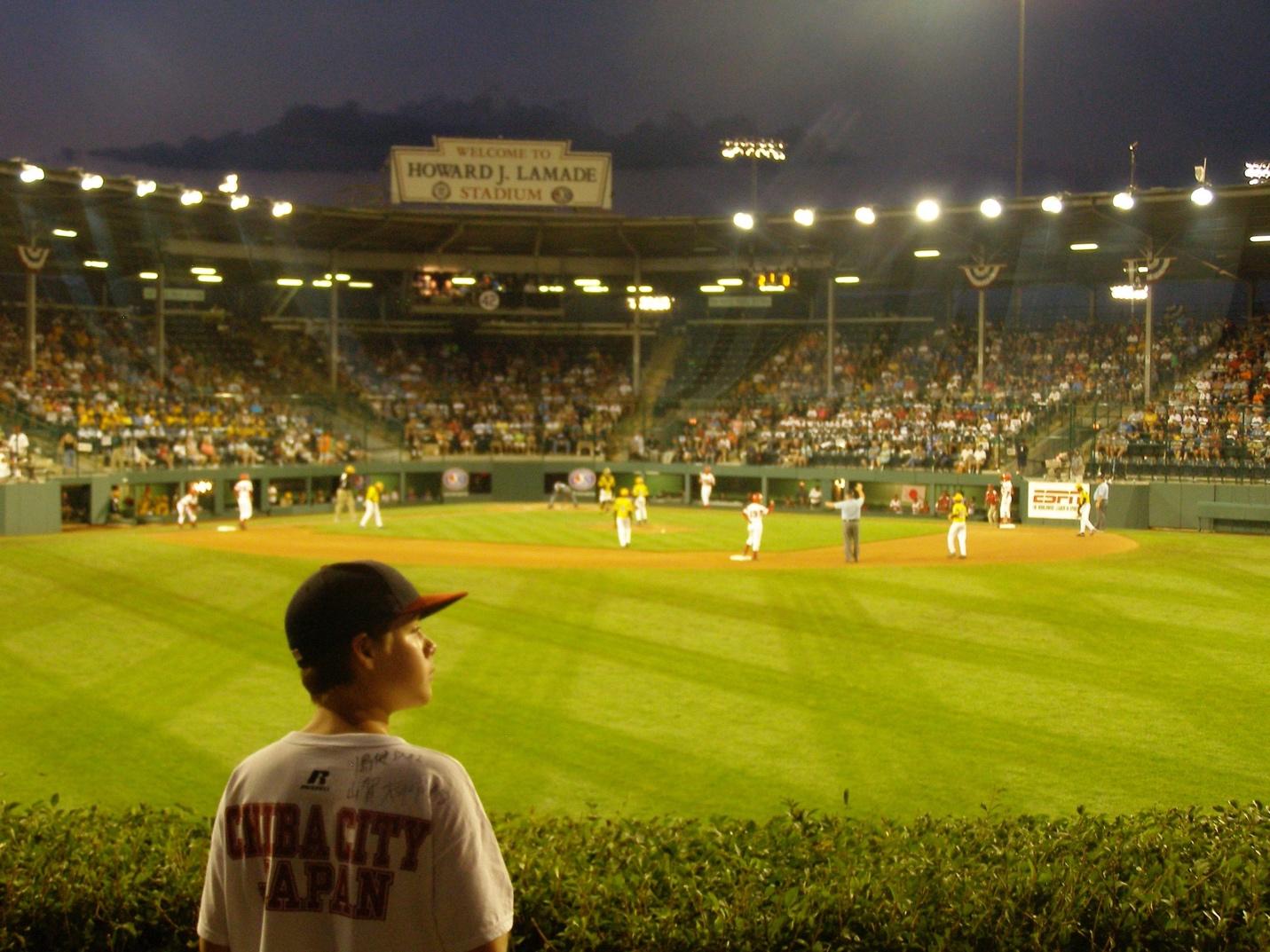 My son, Kaleb, at the 2008 Little League World Series in Williamsport, PA.