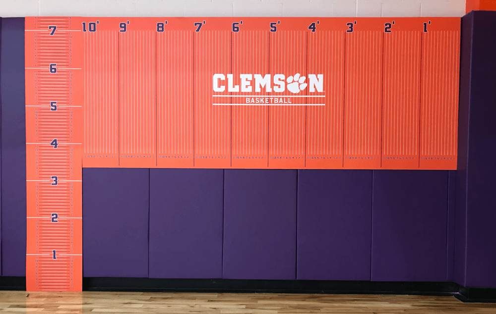 Clemson Basketball’s strength and conditioning staff measures student-athlete height and wingspan, among other performance measures, to determine how to construct the most effective performance training for each individual on the team.
