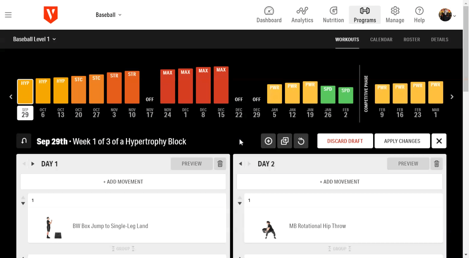 the training editor gives you the power to create new workouts from scratch, for even more control over your team’s training.
