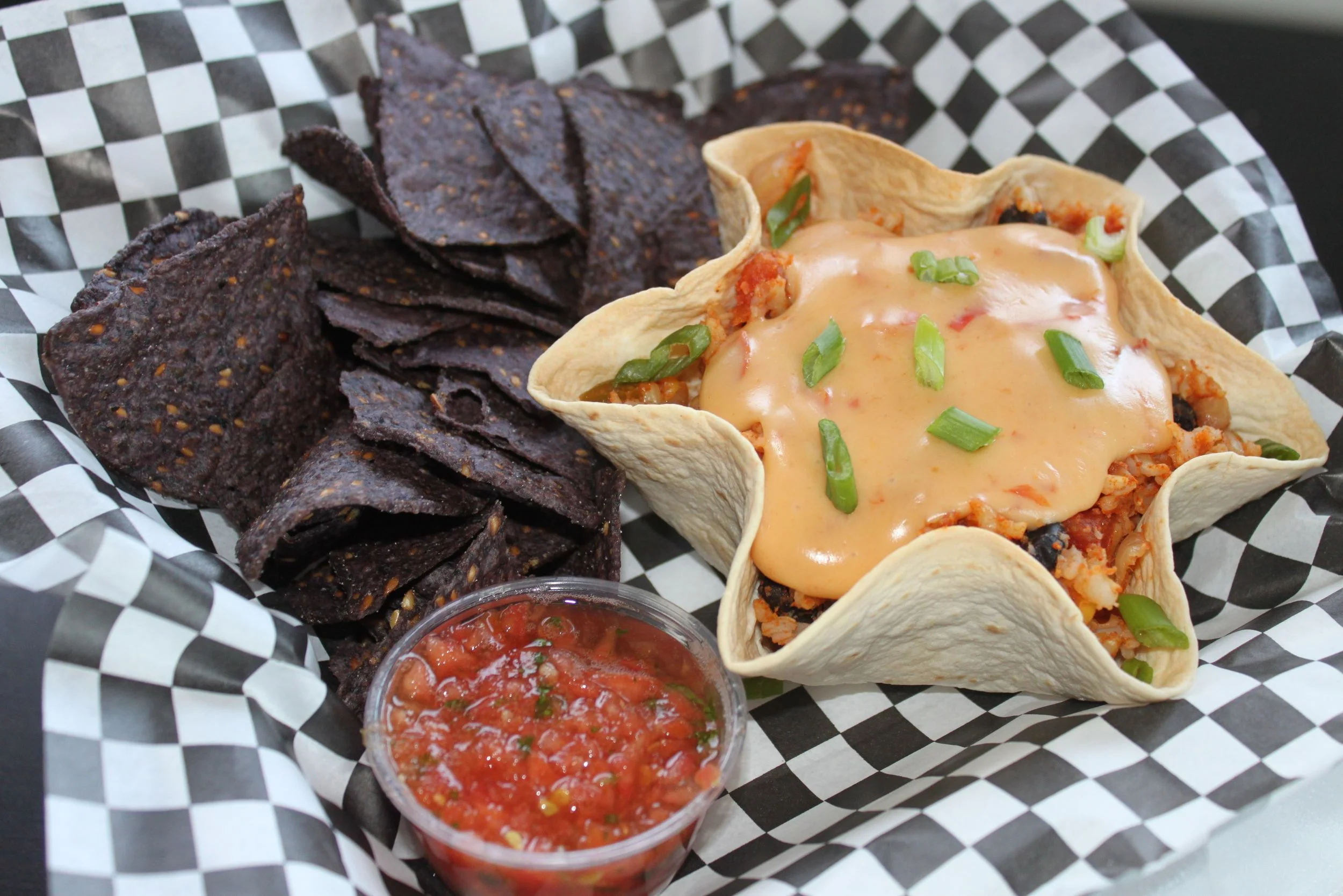 Cheezy Rice Bowl (tortilla bowl extra)