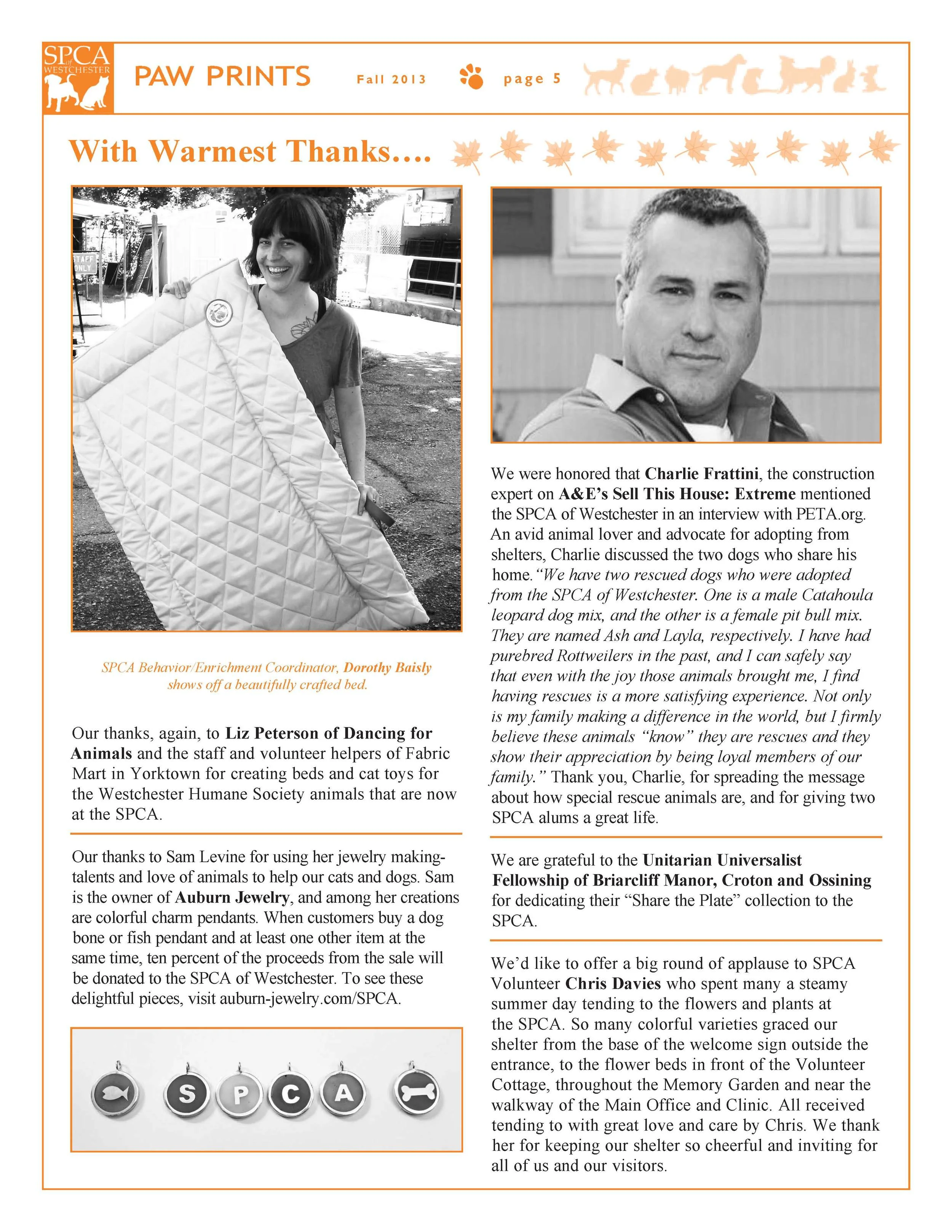 A great mention of Fabric Mart as well as Dancing For Animals in SPCA's newsletter!!