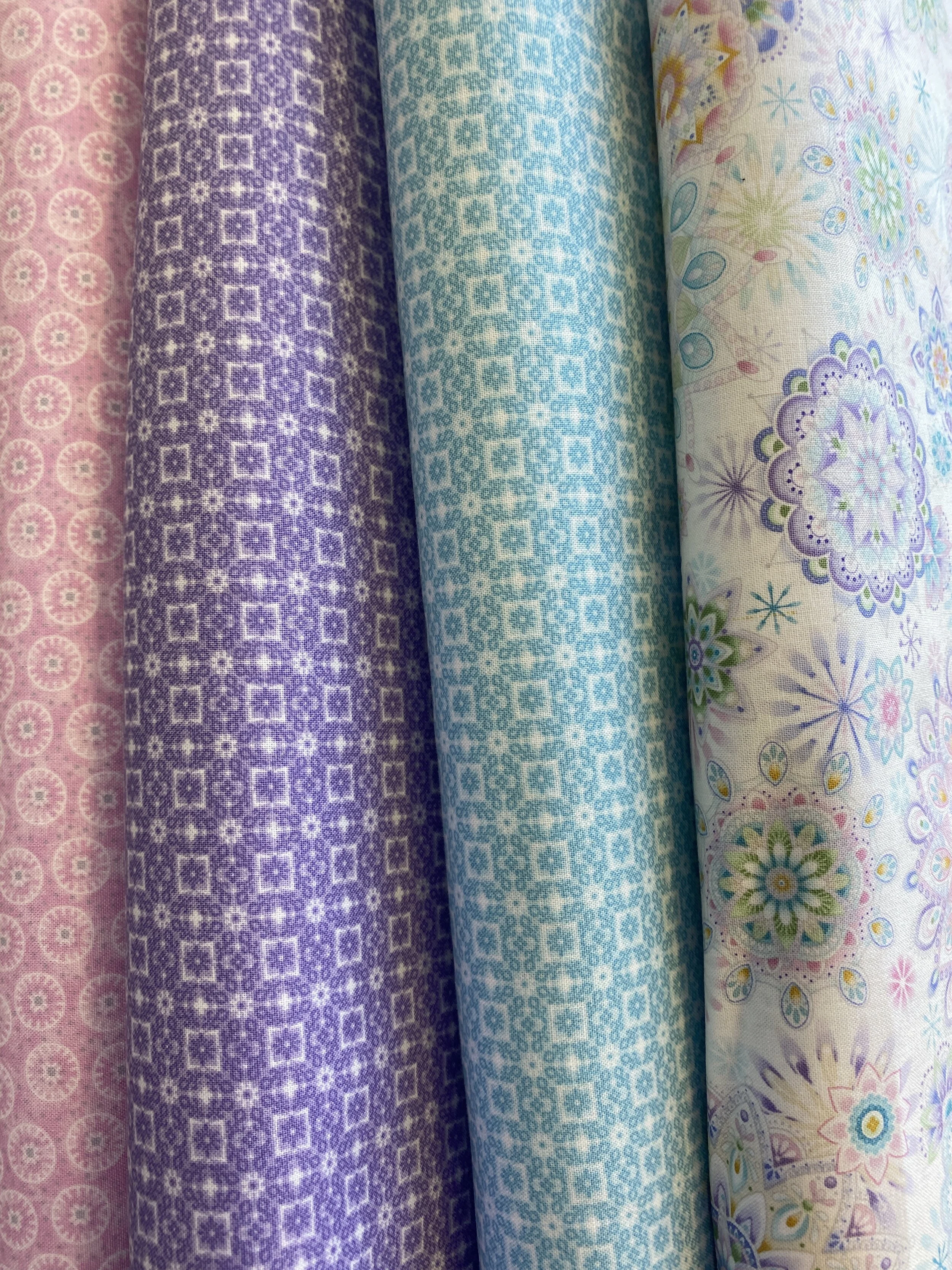 Enchanted Cotton by Oasis Fabric, cotton fabric, pastels collections, geometric, fabric mart