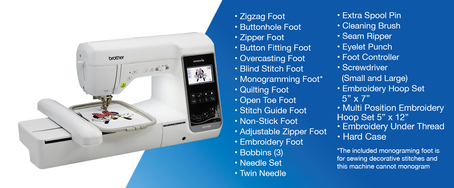 Brother NS2750D Sewing and Embroidery Machine