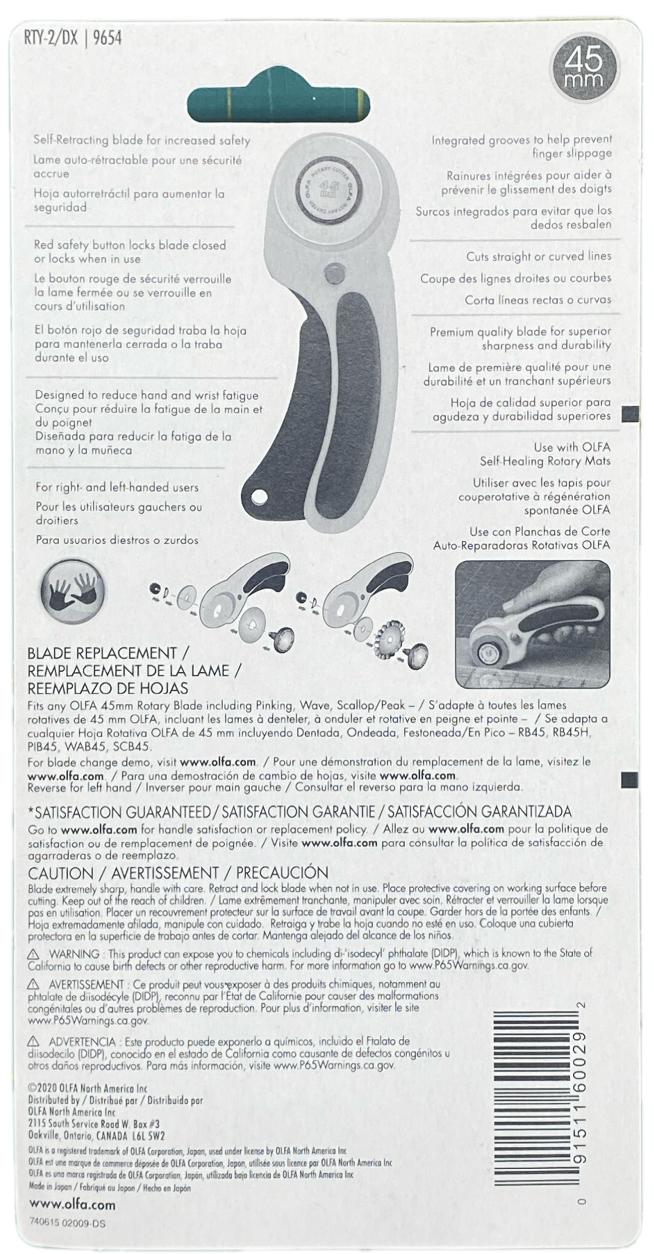 Olfa Rotary Cutter Deluxe for sewing quilting crafting