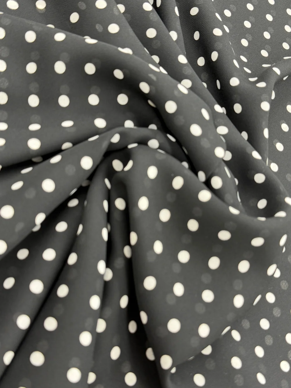 polka dot cotton dress material Black and White Polka Dot Fabric Printed on Italian Cotton Stretch Yards