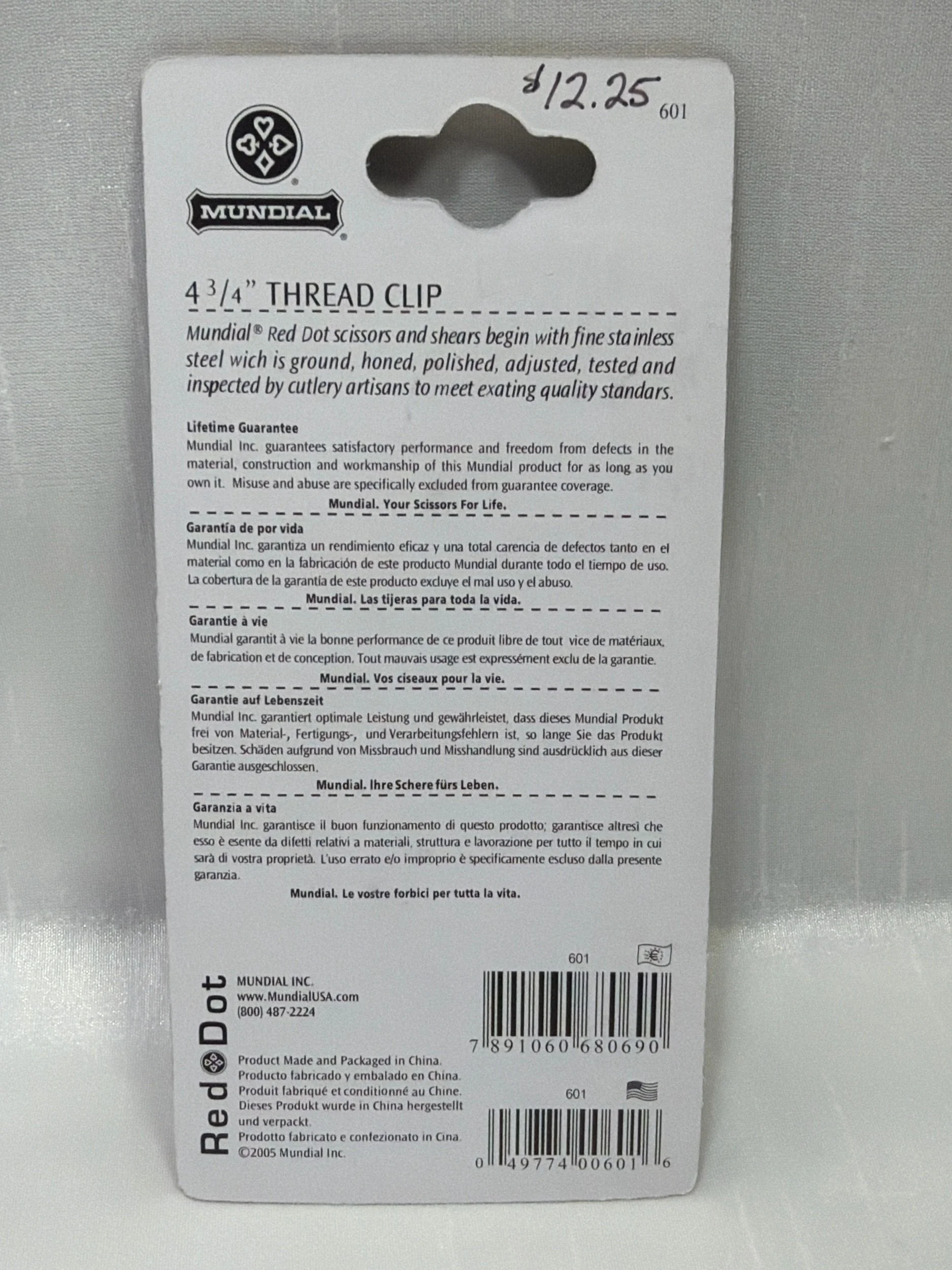 Mundial Thread Clip for sewing quilting and crafts. A must have in every crafters room