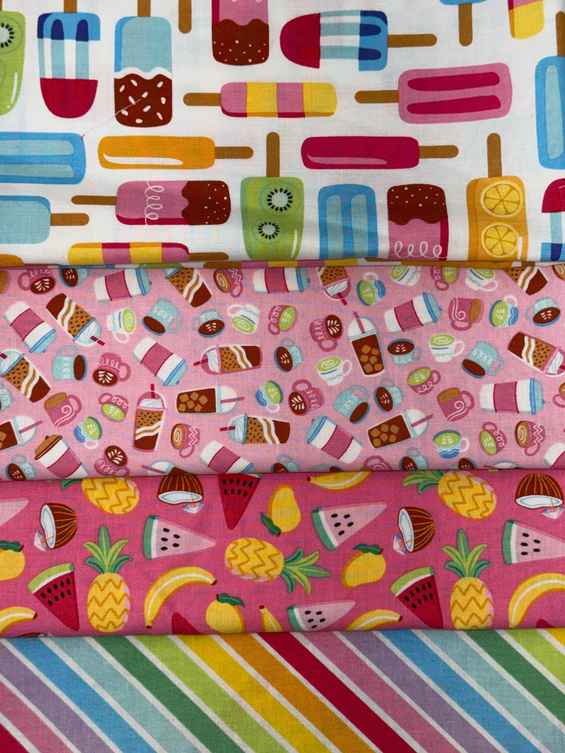 Rainbow Fruit Cotton Fabric by Riley Blake Designs for sewing quilting and decor projects