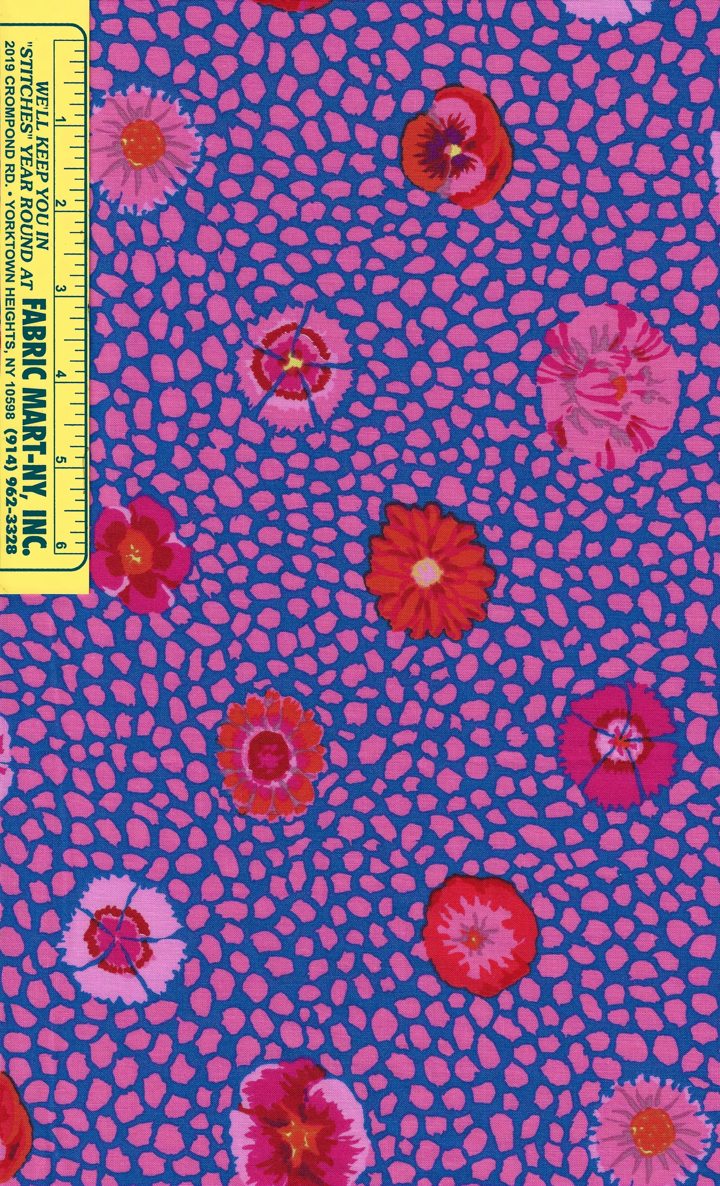 Kaffe Fassett Classics, FreeSpirit Fabrics, quilting cotton, Guinea Flower fabric, Mad Plaid, Millefiore, Ferns fabric, 100% cotton, textile design, colorful fabric,  geometric plaid