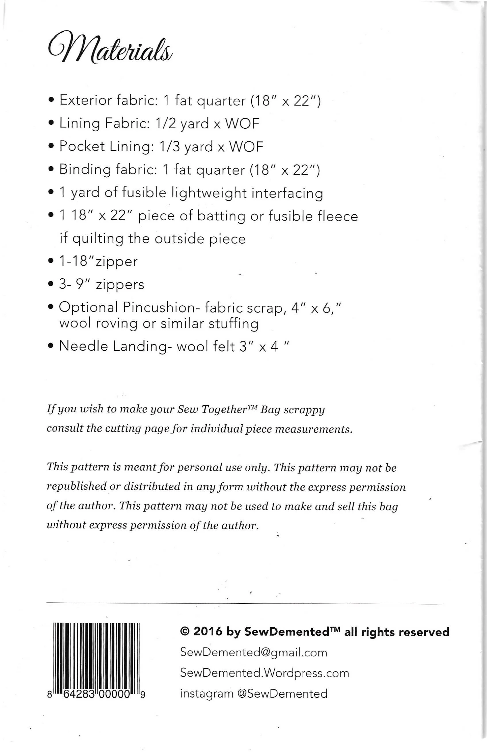 Sew Together Bag pattern by Sew Demented great DIY sewing project to carry anything you want