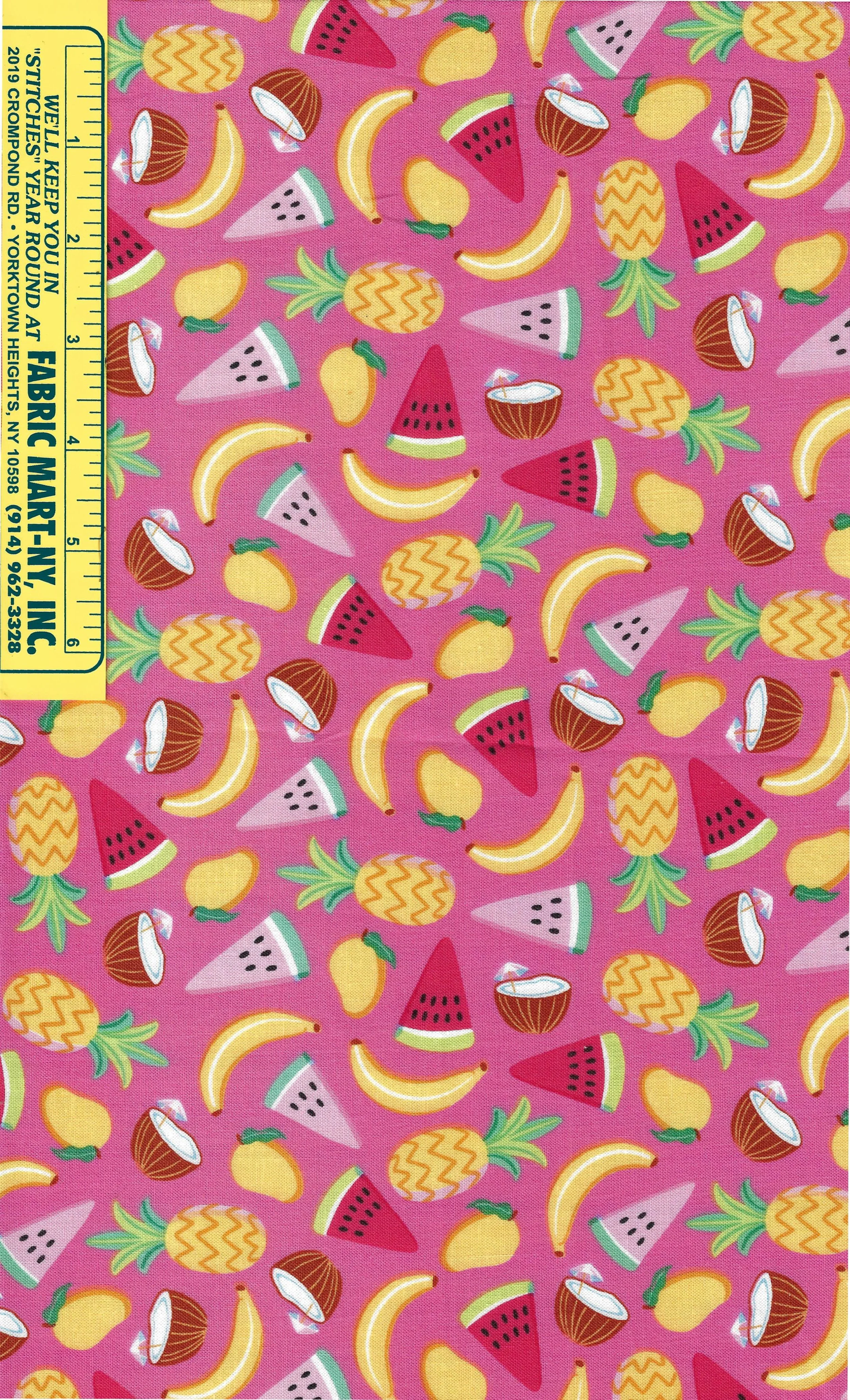 Rainbow Fruit Cotton Fabric by Riley Blake Designs for sewing quilting and decor projects