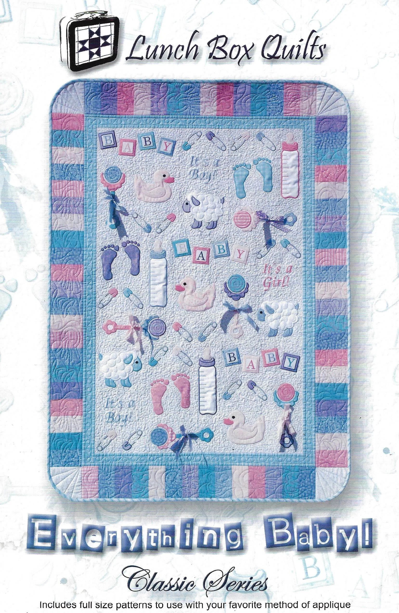 Everything Baby Applique quilt pattern for every nursery by Lunchbox Quilts