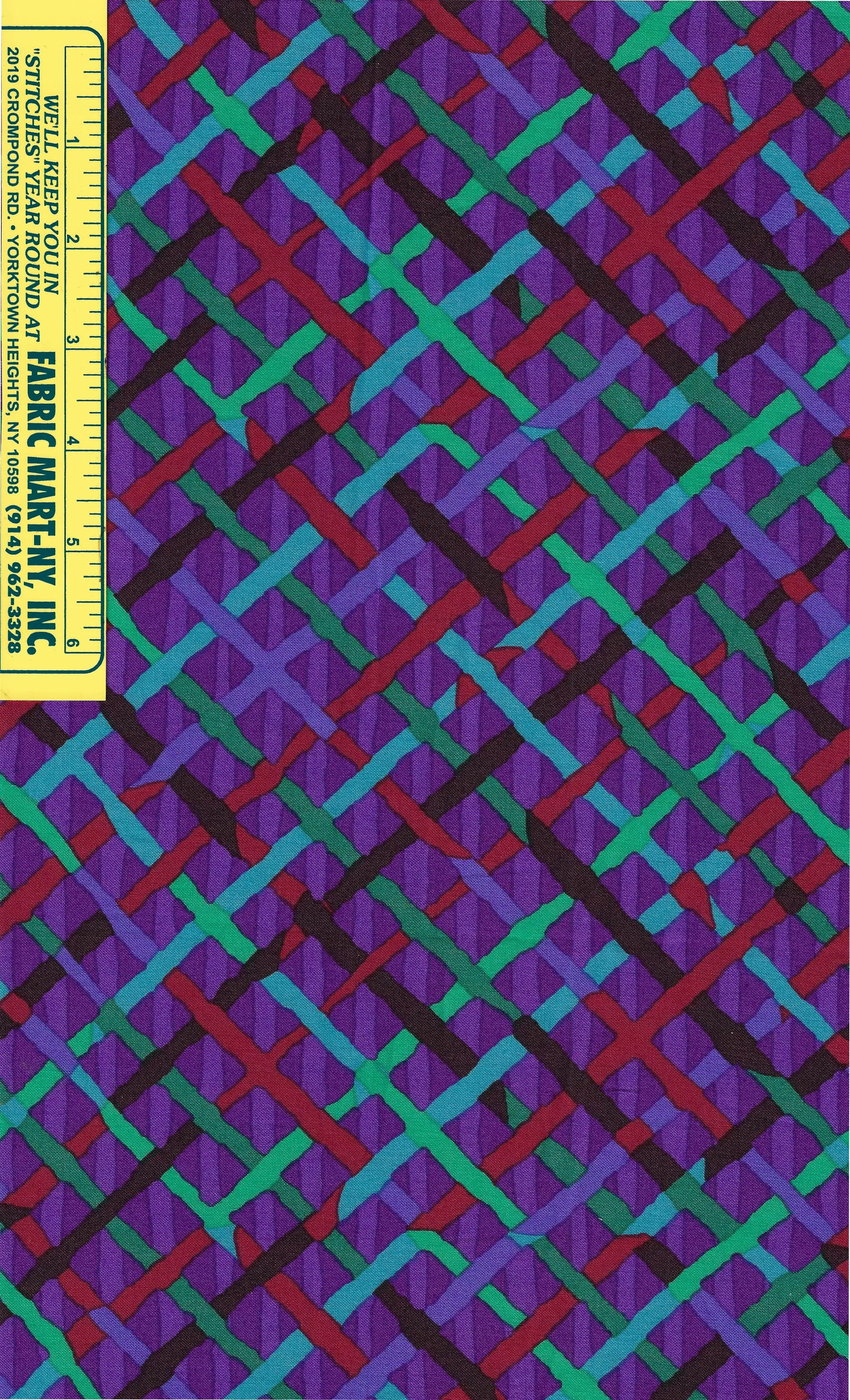 Kaffe Fassett Classics, FreeSpirit Fabrics, quilting cotton, Guinea Flower fabric, Mad Plaid, Millefiore, Ferns fabric, 100% cotton, textile design, colorful fabric,  geometric plaid