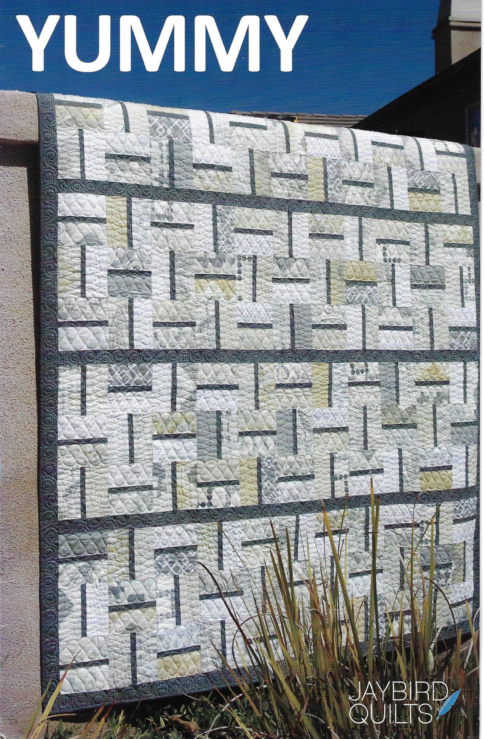 Yummy Quilt Pattern by Jaybird Quits easy to follow instructions for jelly roll strips quilting sewing