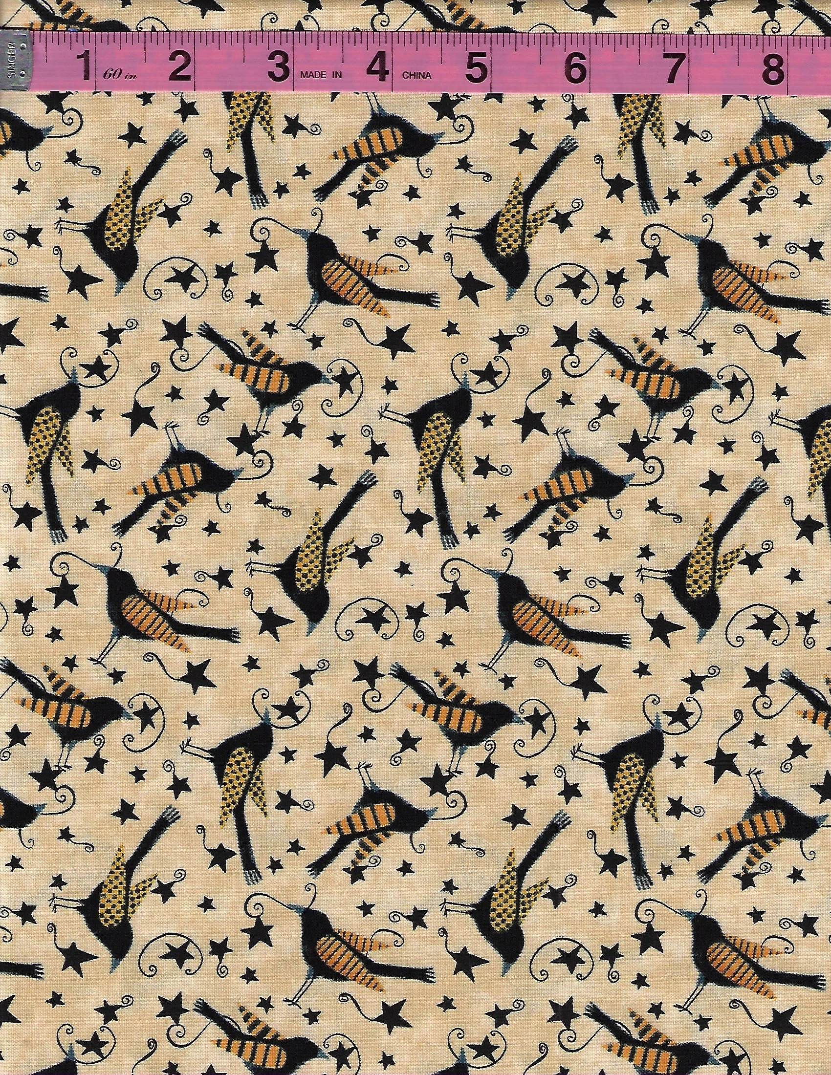 Give Thanks 2 by Blank Quilting coordinating cotton fabric collection featuring Thanksgiving and fall designs including scarecrows, birds, colorful dots, acorns, and turkeys in autumn colors.