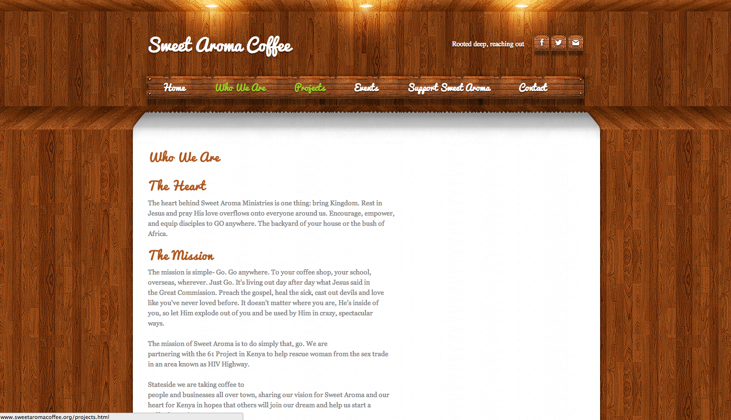 "Who We Are" Page Before