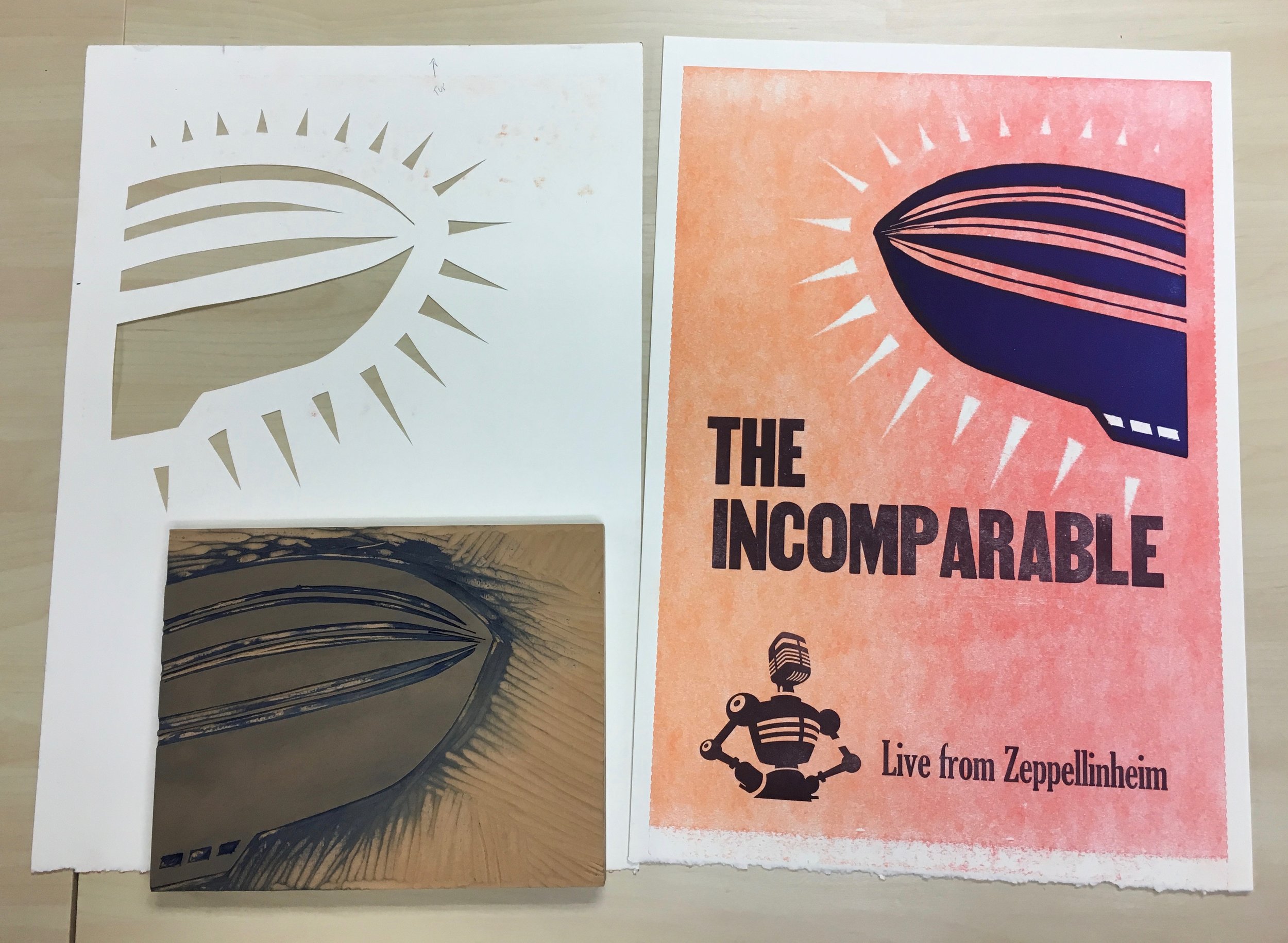 Some of the pieces that made the poster