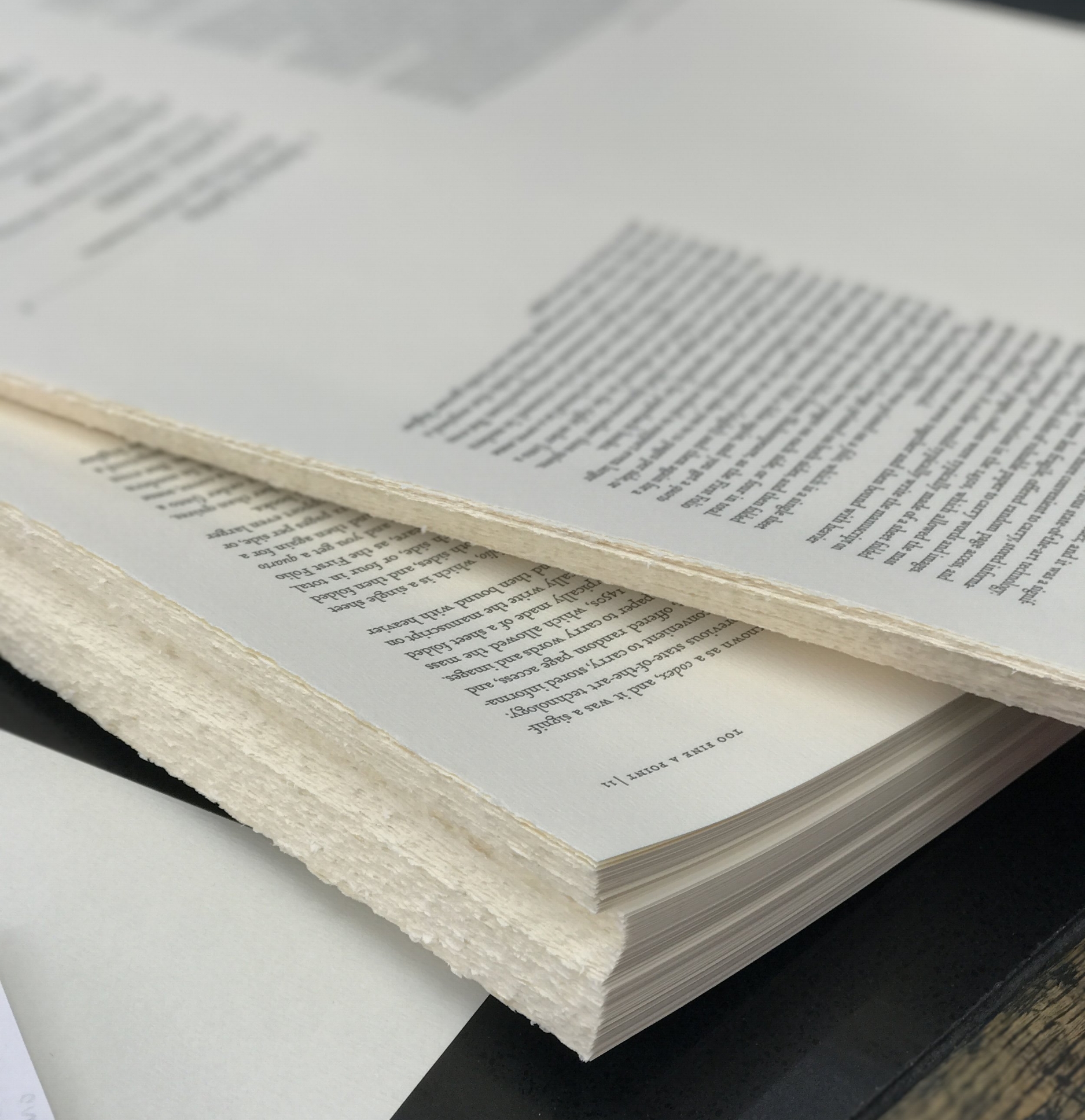 A stack of the first side of the first press sheet.