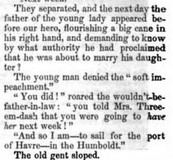 The past was also full of bad jokes.