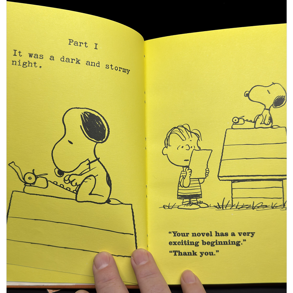 Inscribed “Snoopy and 'It Was a Dark and Stormy Night