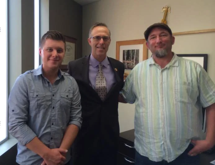 Me, Jared Huffman, Don Lewis.