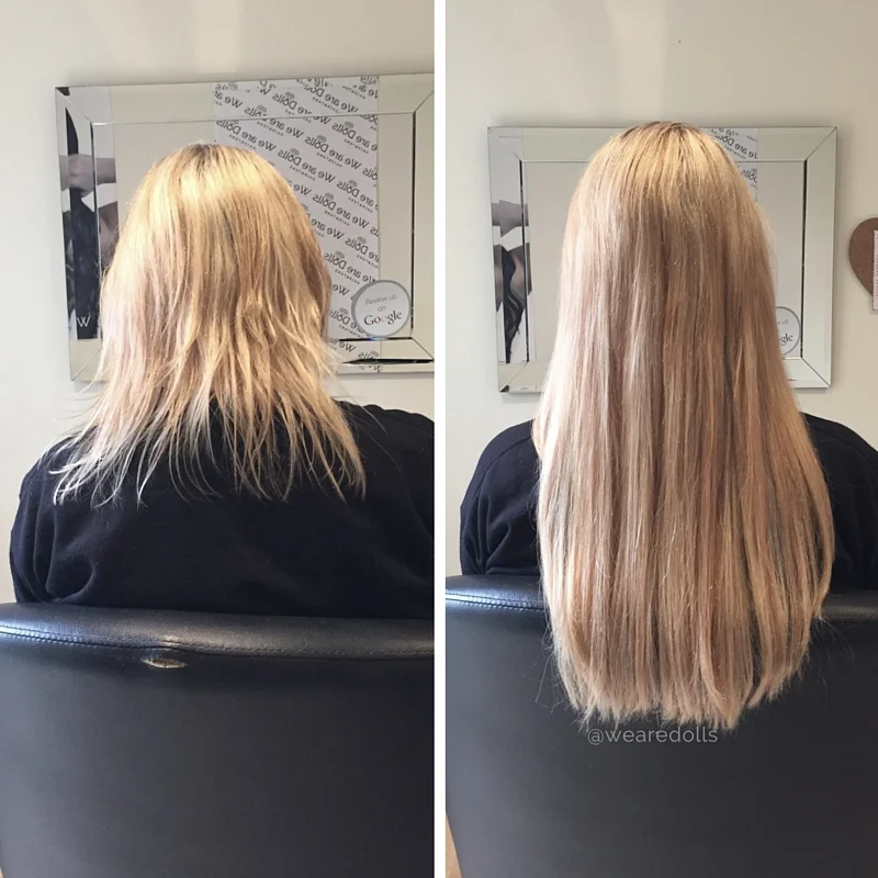 Before After Best Hair Extensions Melbourne Russian Hair