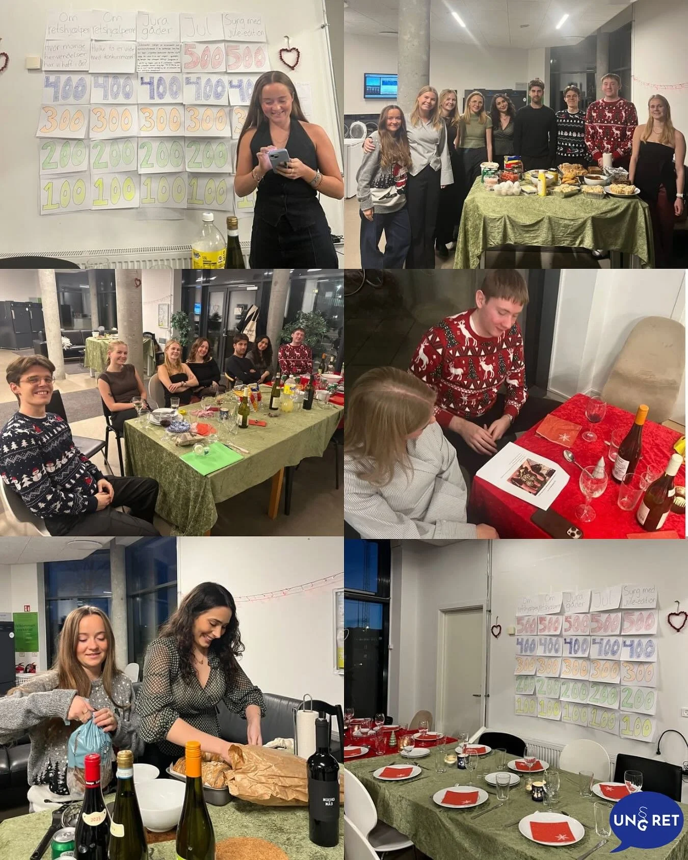 Traditionen tro holdt vi i l&oslash;rdags julefrokost i UNG RET. 🎉 Denne gang foregik festlighederne p&aring; en af retshj&aelig;lpernes kollegie, hvor vi spiste god julemad, lavede Jeopardy-quiz og hyggede os.🎄

Vi v&aelig;rds&aelig;tter mulighede