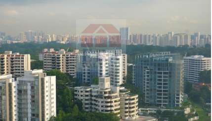 South view of city skyline