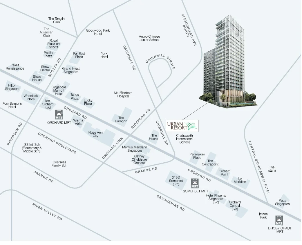 Urban Resort Location Map
