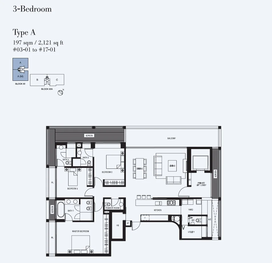 3 Bedroom - Type A