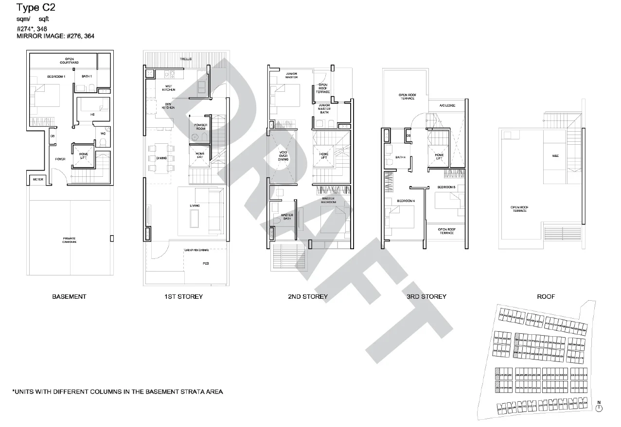 Corner Terrace floor plan - type C2