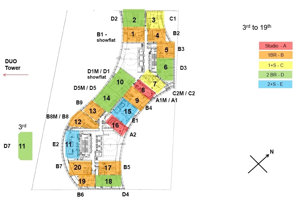 Duo Floor Pln - Level 3 to 19