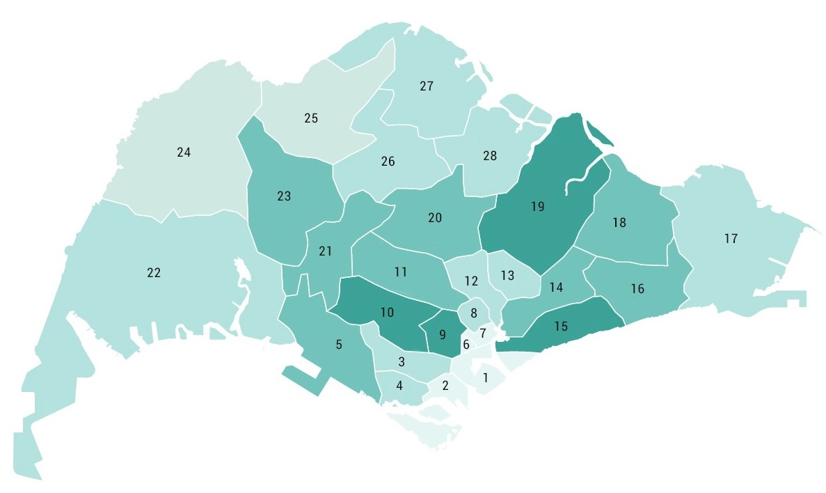 Singapore Districts - © Straits Times Graphics