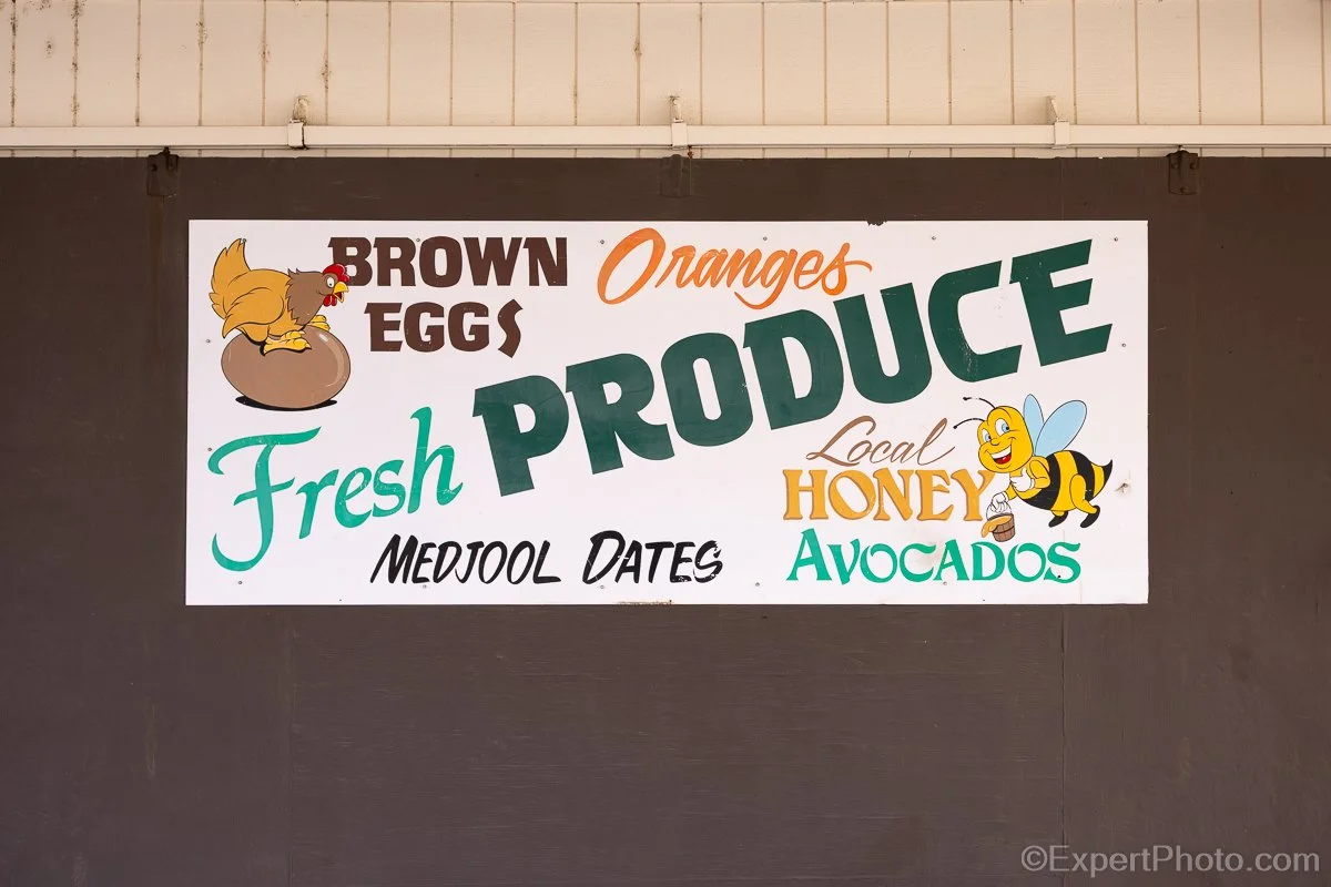 Roadside sign at Winchester Farms