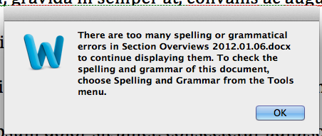 I always knew spelling wasn’t my forte, but I wasn’t expecting MS Word to call me out on it.