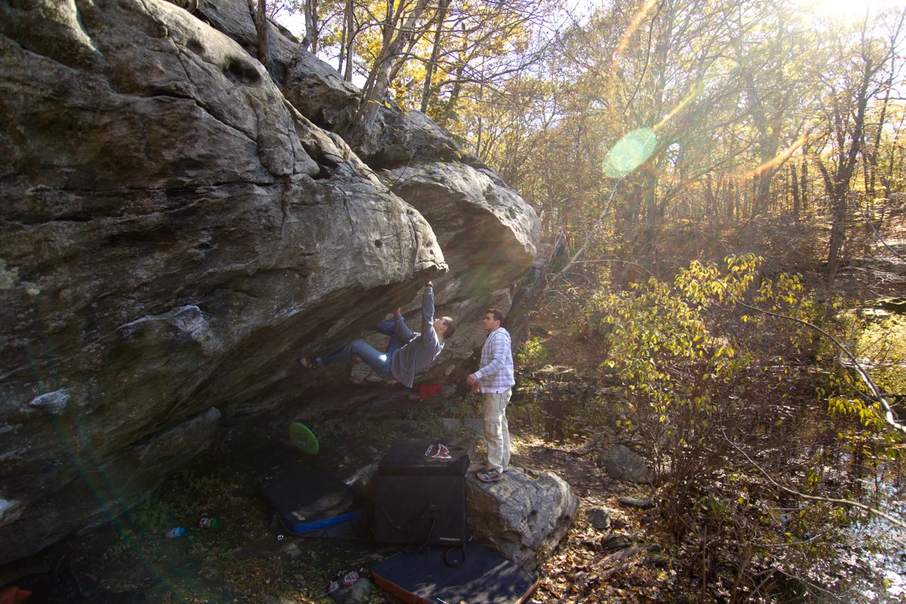 Climbing at Lincoln Woods
