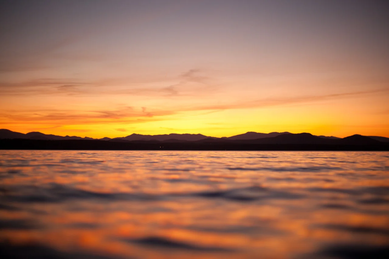 Sunset over Lake Champlain