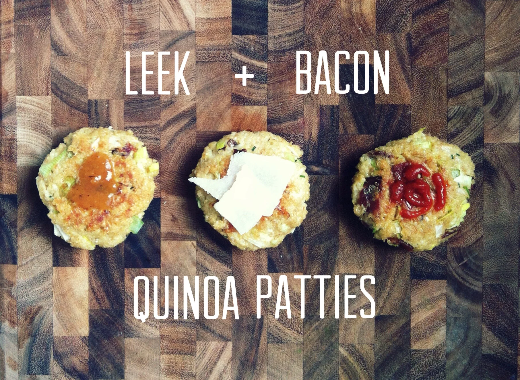 leek + bacon quinoa patties