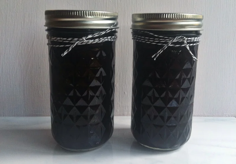 huckleberry + blueberry jam