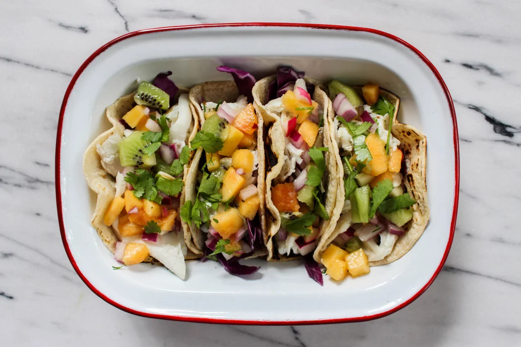 Fish Tacos with Fruity Salsa