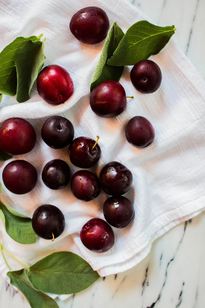 Sage Roasted Plums with Balsamic & Red Wine