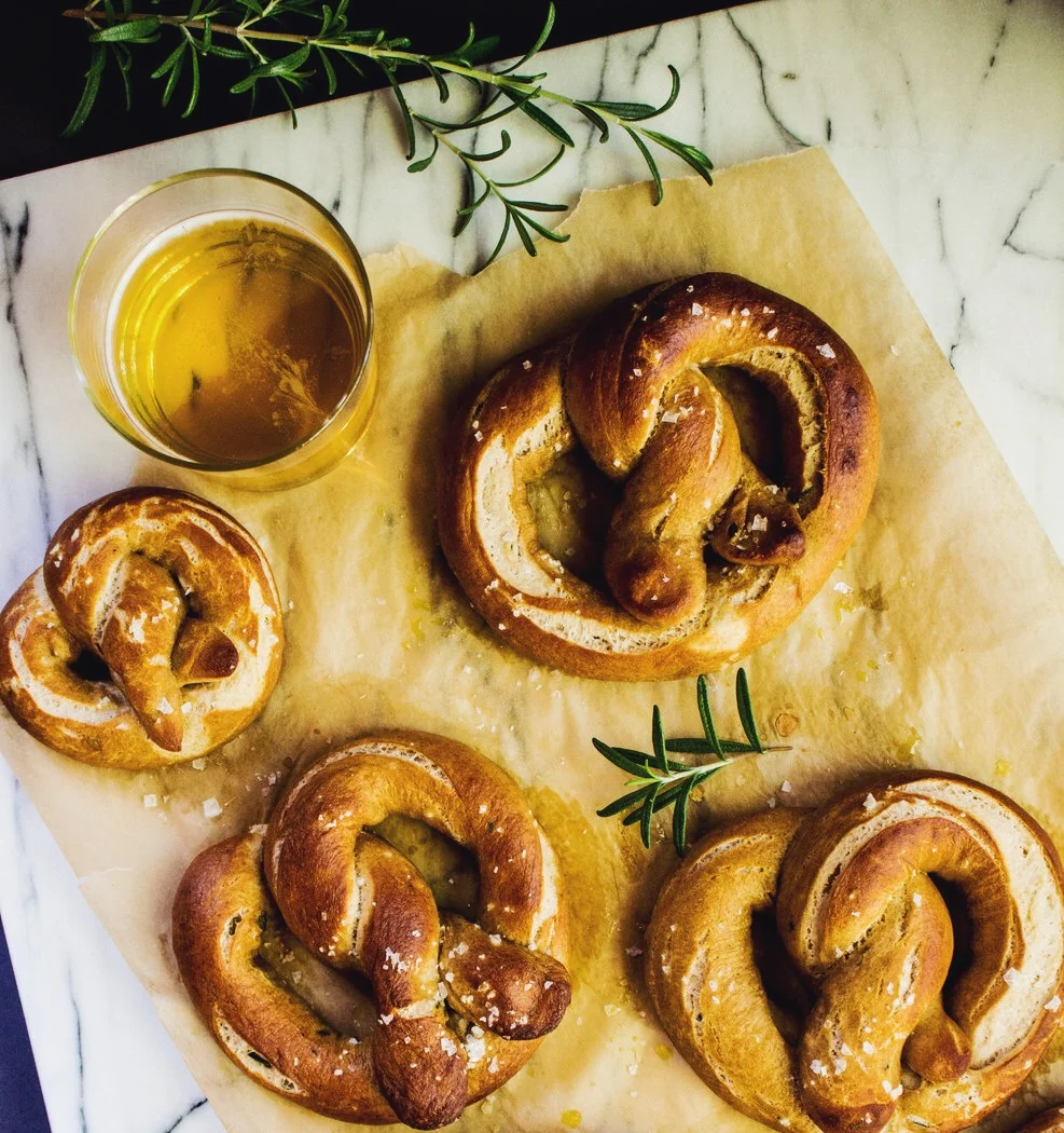 Rosemary + Beer Pretzels