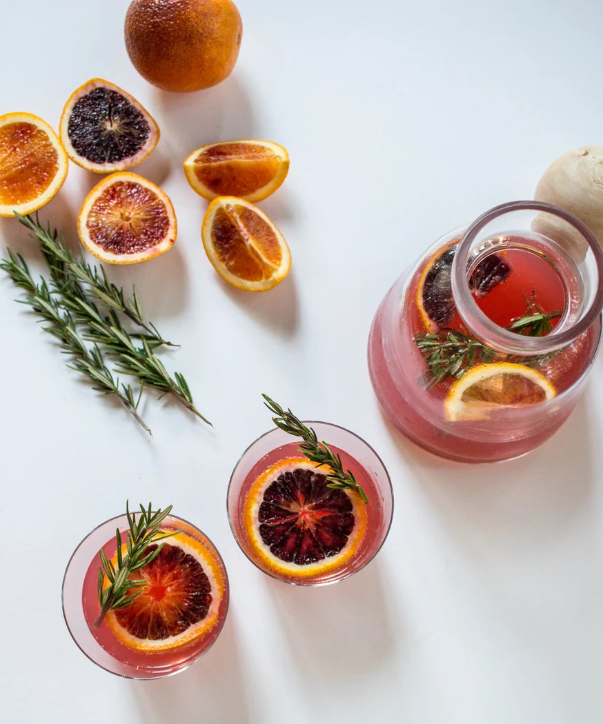Blood Orange Gin + Tonic with Infused Rosemary Syrup — Local Haven