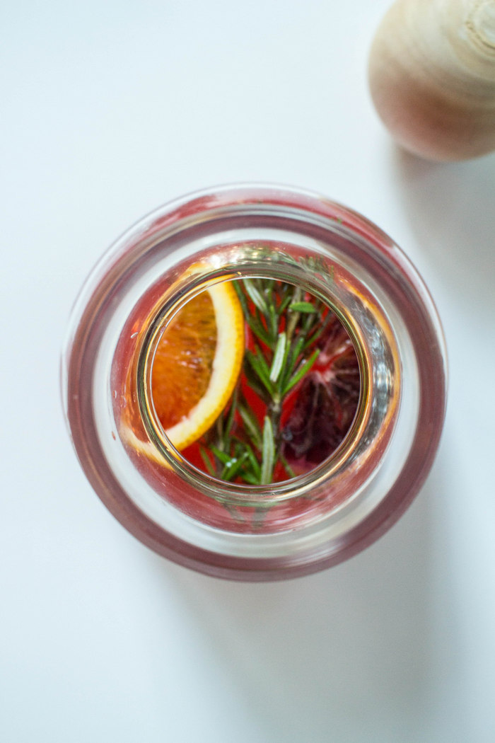 Blood Orange Gin + Tonic with Infused Rosemary Syrup — Local Haven