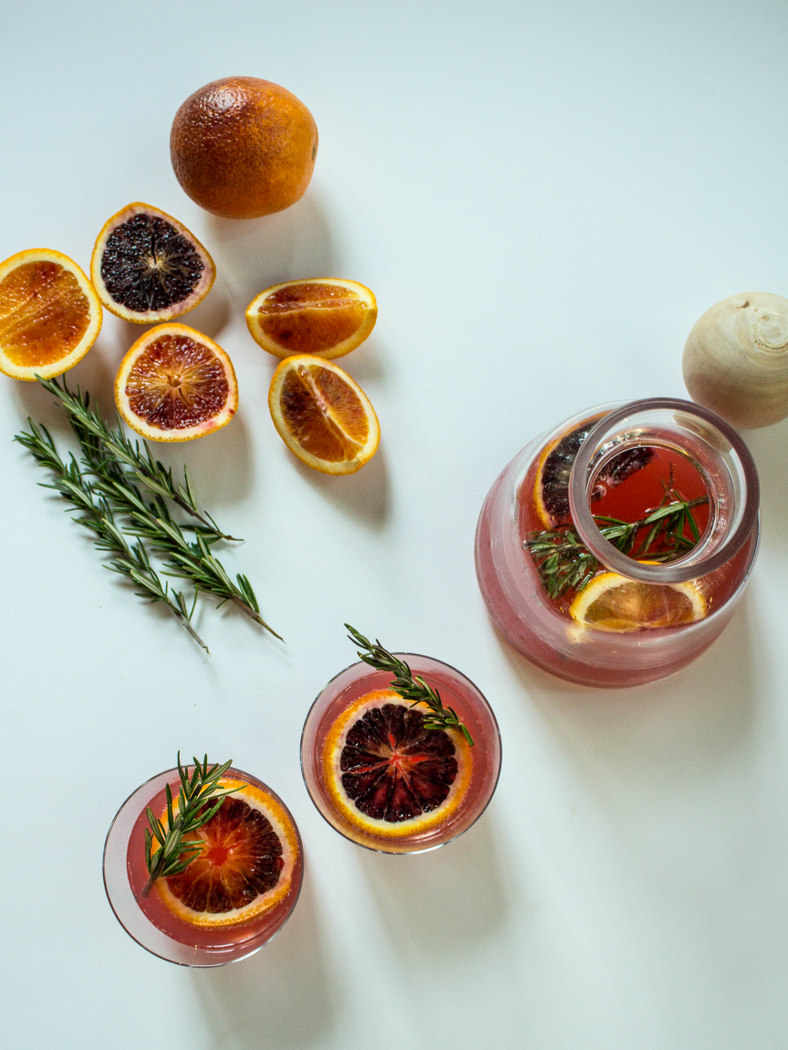 Blood Orange Gin + Tonic with Infused Rosemary Syrup — Local Haven
