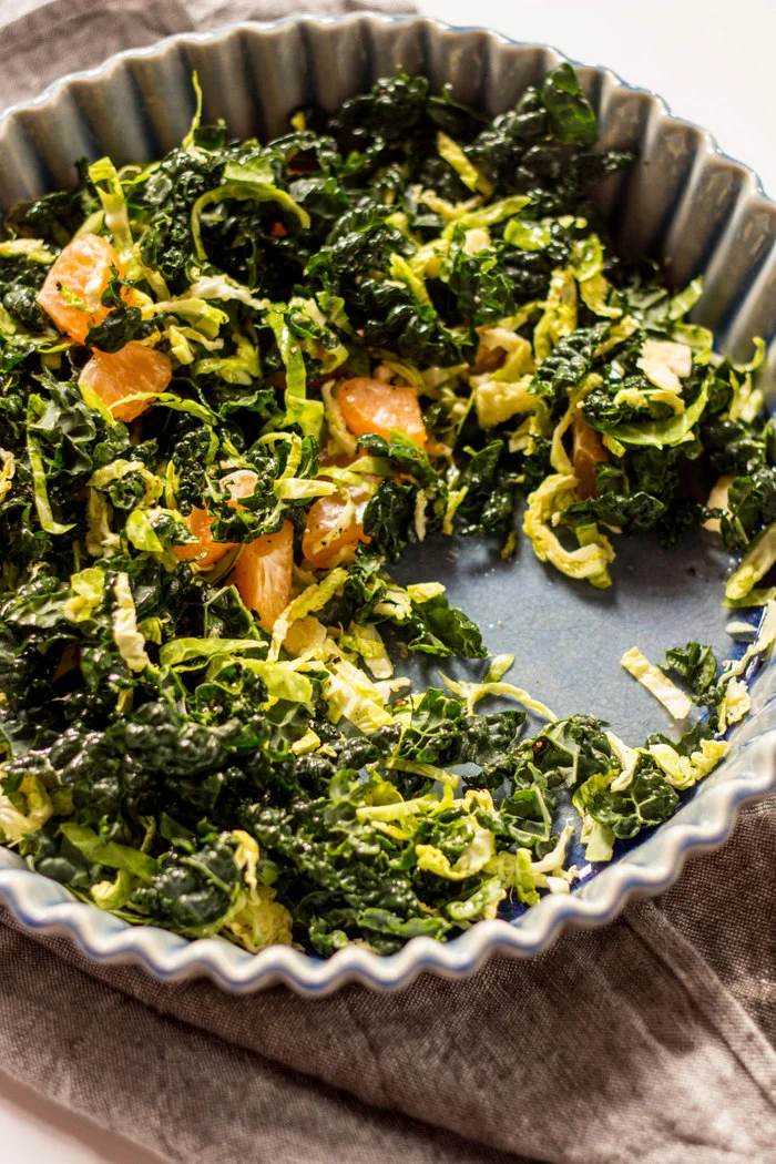 Shredded Kale + Brussels Sprout Salad with Beets and Oranges — Local Haven
