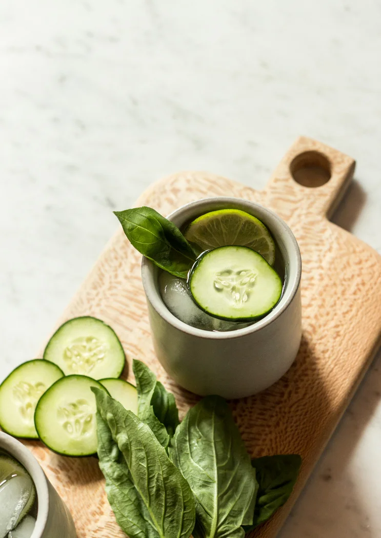Basil-Cucumber Gin + Tonic