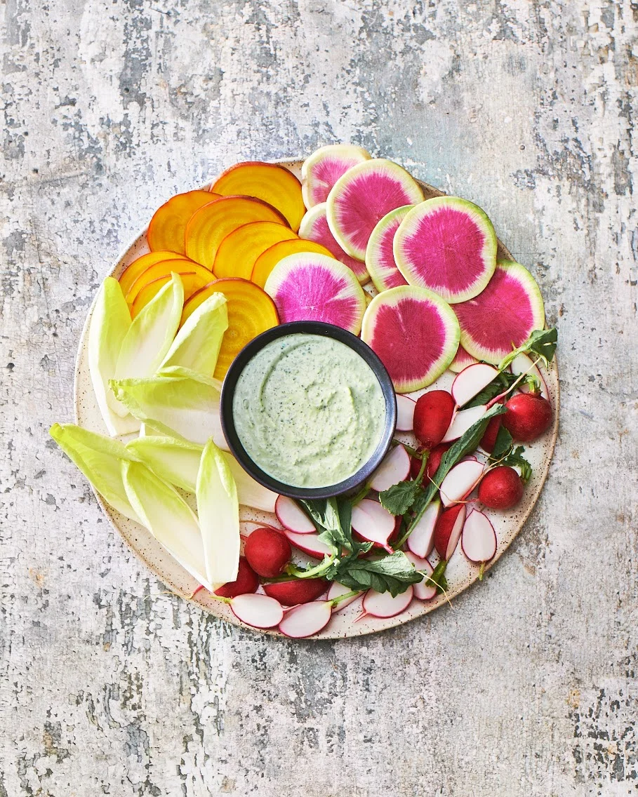 Jalapeno-Cilantro Yogurt Dip with Crudite
