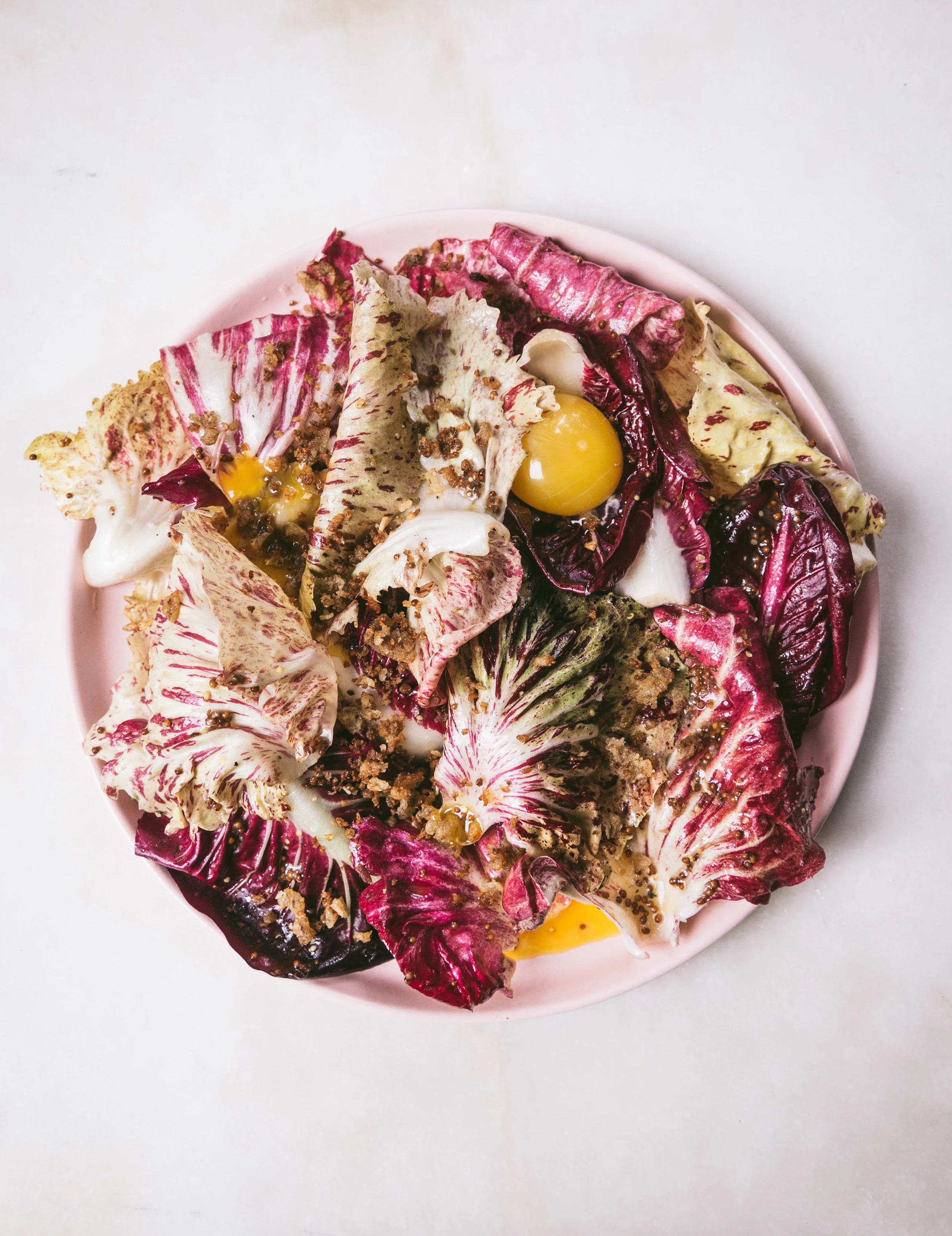 Chicories With Anchovy Bread Crumbs And Egg Yolk Local Haven
