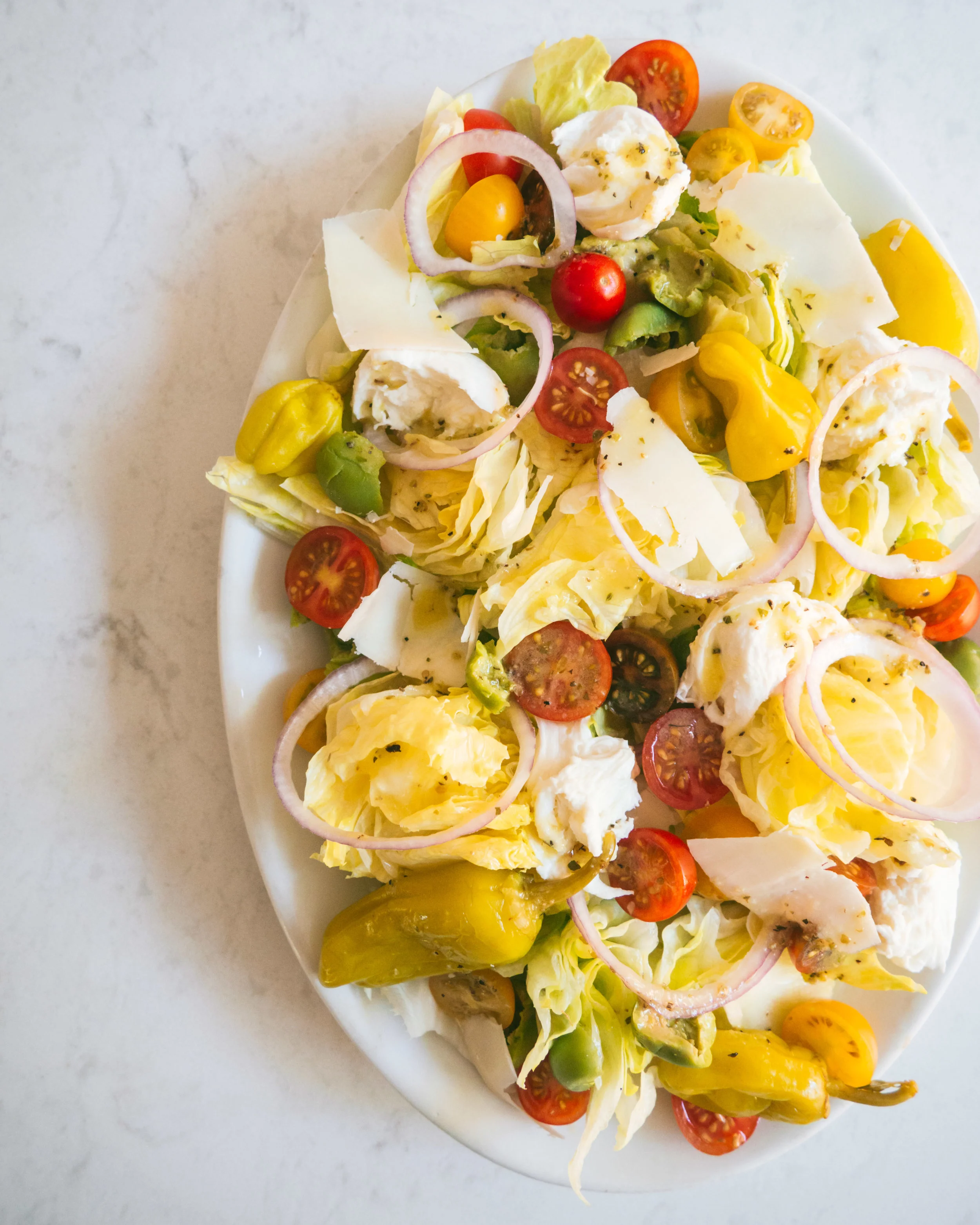 Italian Salad with Iceberg Lettuce, Tomatoes and Mozzarella — Local Haven