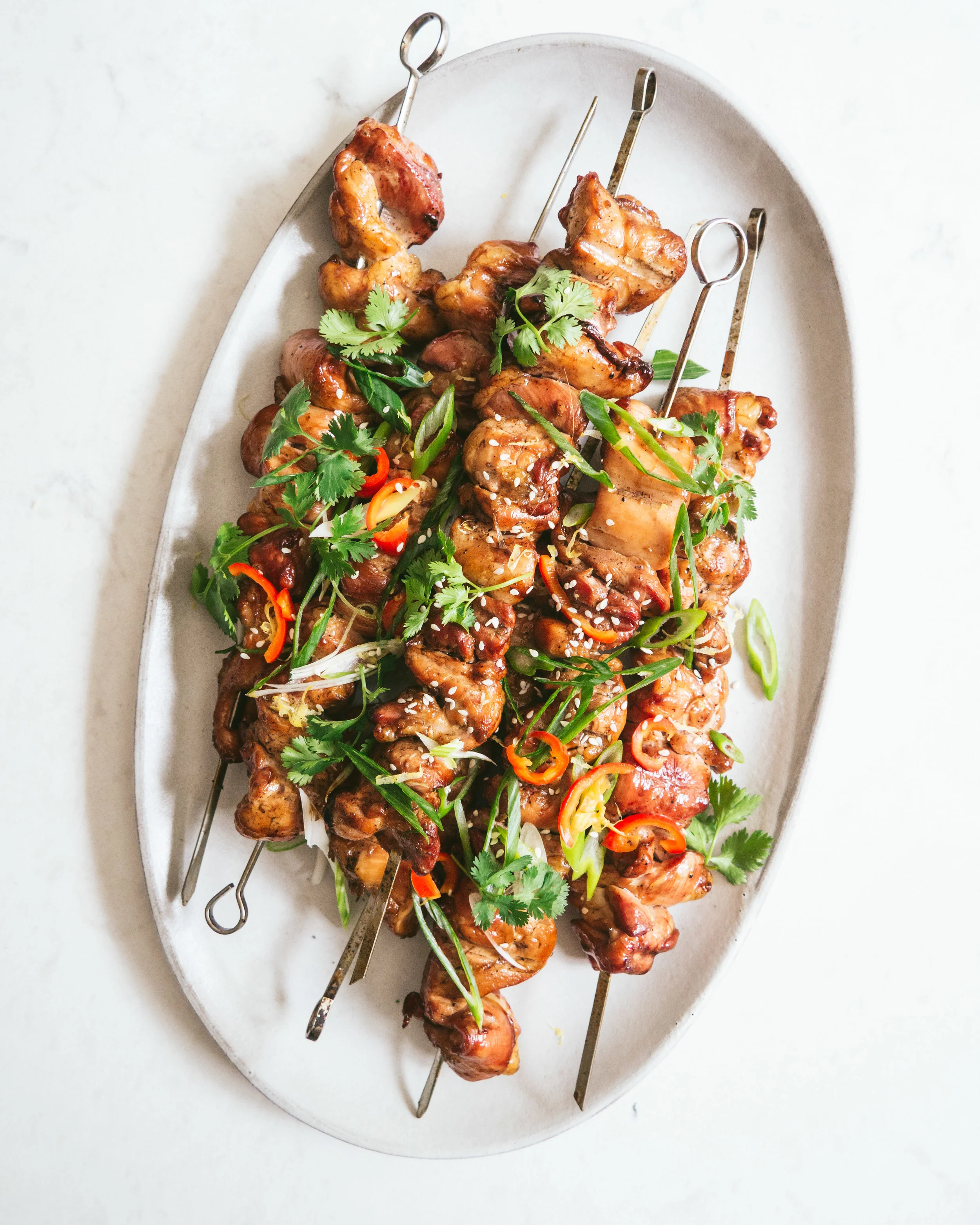 Honey Soy Chicken and Vegetable Skewers Recipe